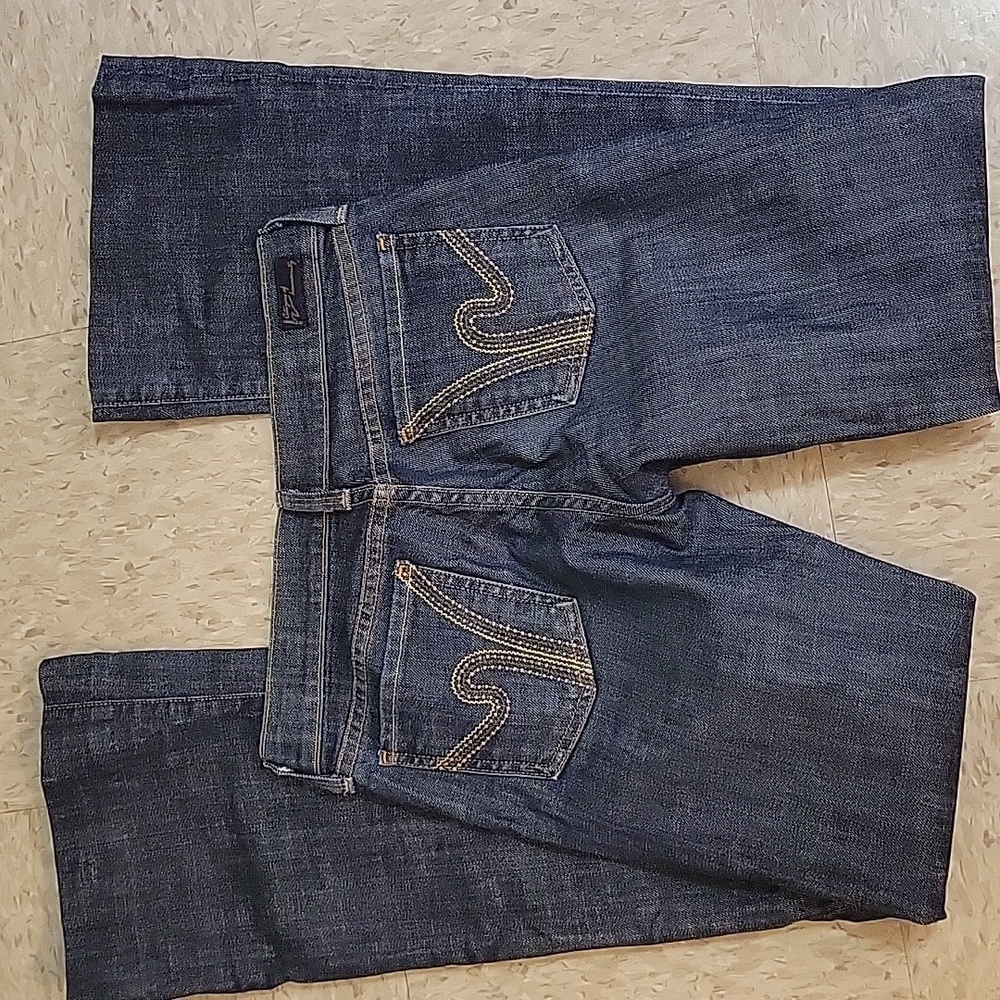 Citizens Of Humanity Blue Flare Wide Leg Jeans